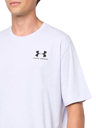 Under Armour Men's Sportstyle Left Chest Short-Sleeve T-Shirt , (535) Salt Purple / / Black , 4X-Large Tall - Image 3