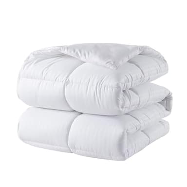 DOWNCOOL Comforters Queen Size, Duvet Insert, White All Season Duvet, Lightweight Quilt, Down Alternative Hotel Comforter with Corner Tabs (White, Queen 88x92 Inches) - Image 8