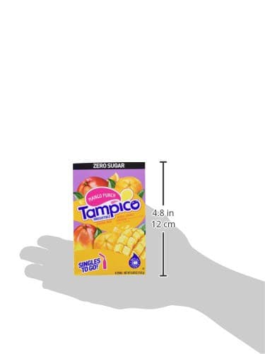 Tampico Singles To Go Drink Mix Packets, Mango Punch, Zero Sugar, Low Calorie, 100% DV of Vitamin C per Serving, Convenient, On-The-Go Water Enhancers, 6 sticks, Pack of 1 - Image 9