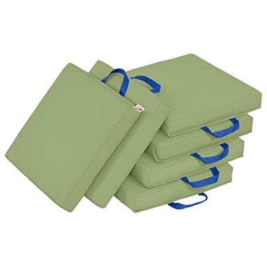 ECR4Kids SoftZone Floor Cushions, Square, Flexible Seating, Fern Green, 6-Piece - Image 1