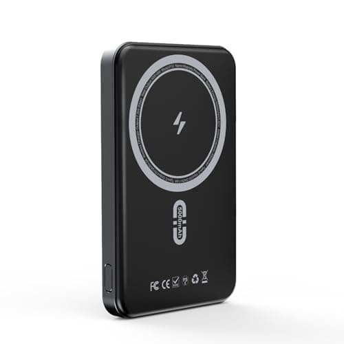 Magnetic Power Bank 5000mAh, Magnetic Portable Charger with Type-C Cable, Slim MagSafe Battery Pack, Magnetic Battery Pack for iPhone 16/15/14/13/12 - Image 1