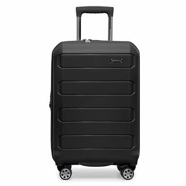 Traveler's Choice Pagosa Indestructible Hardshell Expandable Spinner Luggage, Black, 22-Inch Carry-on - Image 3