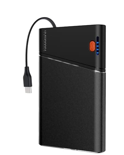 Aaoyun Portable Charger Power Bank, 10000mAh 22.5W PD Super Fast Charging Powerbank with Built-in USB C in&Out Cable, Slim External Phone Battery Pack for iPhone 17/16/15 iPad Samsung S24 Android etc - Image 1