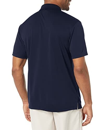PGA TOUR mens Airfluxâ„¢ Solid Mesh Short Sleeve Polo Shirt, (Sizes - 4xl) Golf Shirt, True Navy, Medium US - Image 2