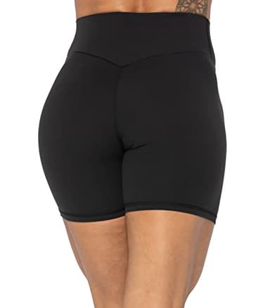 Sunzel High Waist Biker Shorts for Women No Front Seam Soft Yoga Workout Gym Bike Shorts Tummy Control Squat Proof Black - Image 4