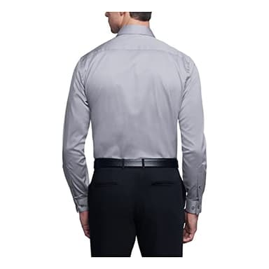 Van Heusen Men's Dress Shirt Regular Fit Flex Collar Stretch Solid Shirt, Grey Mist, 15" Neck 32"-33" Sleeve (Medium) - Image 2