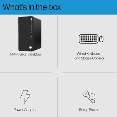 HP Pavilion Tower Desktop Computer, Intel 8-Core i7-10700F up to 4.8GHz, 32GB DDR4 RAM, 1TB PCIe SSD, GeForce GT 610 2GB, WiFi 6, Bluetooth, RJ-45, Type-C, KB & Mouse, Black, Windows 11 Pro, Tichang - Image 5