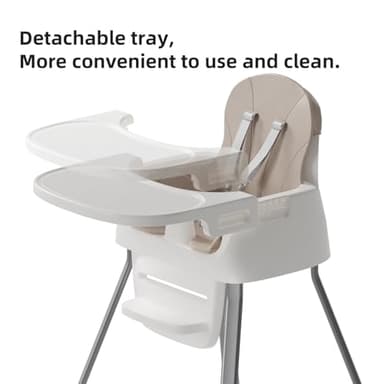 Portable Baby Highchair for Months Infants and Toddlers with 5 Point Harness Convertible Comfortable Seat for Cozy Eating Table Sit Up High Chair and Seats for Sitting Up Back Booster Feeding Chairs - Image 4
