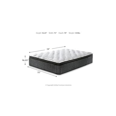 Signature Design by Ashley King Size Ultra Luxury 16 Inch Hyper Cool Euro Top Hybrid Mattress with Cooling Gel Memory Foam, Fiberglass Free, Mattress In A Box - Image 2