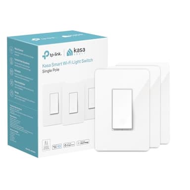 Kasa Smart Light Switch HS200P3, Single Pole, Needs Neutral Wire, 2.4GHz Wi-Fi Light Switch Works with Alexa and Google Home, UL Certified, No Hub Required, 3-Pack , White - Image 1