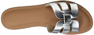 The Drop Women's Monika Flat H-Band Slide Sandal, Silver, 9.5 - Image 5
