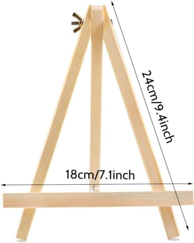 12 Pack 9 Inch Wood Easels, Easel Stand for Painting Canvases, Tripod, Kids Student Tabletop Easels for Painting, Art Craft Painting Easel Stand for Artist Adults Students - Image 3
