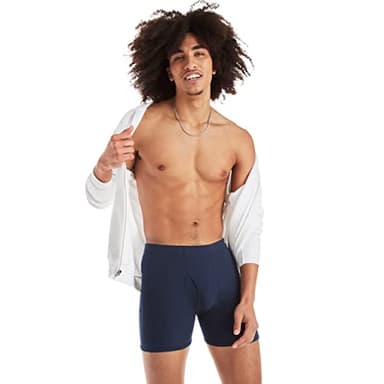 Hanes Men's Comfort Soft Boxer Briefs, X-Large, Black and Gray, 5-Pack - Image 5
