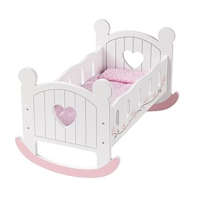 ROBUD Wooden Baby Doll Crib, Baby Doll Bed Toys, Fits Up to 18 Inch Doll Accessories - Image 4