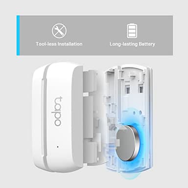 Tapo Door Sensor Mini, REQUIRES Tapo Hub, Long Battery Life w/Sub-1G Low-Power Wireless protocol, Contact Sensor, 15mm Wide Gap Allowed, Real-Time Notification, Smart Action (Tapo T110) - Image 6