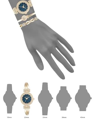 Anne Klein Women's Premium Crystal Accented Bangle Watch and Bracelet Set - Image 4