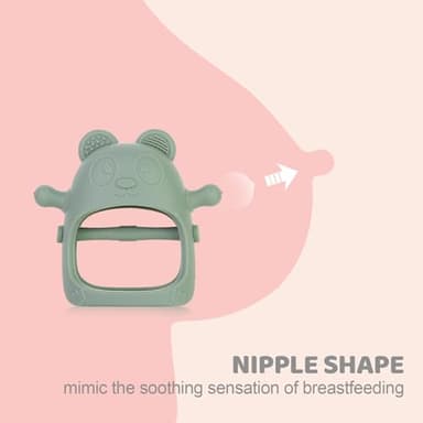 Eascrozn 3 Pack Baby Teething Toys 3 Months+, Silicone Teething Mitten for Babies Anti Drop Wrist Hand Teether, Baby Chew Toys for Sucking Needs - Image 2