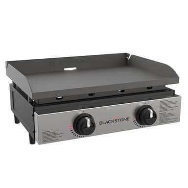 Blackstone 1666 22” Tabletop Griddle with Stainless Steel Faceplate, Powder Coated Steel, Black - Image 1