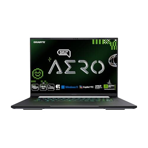 GIGABYTE AERO X16; Copilot+ PC - 165Hz 2560x1600 WQXGA - NVIDIA GeForce RTX 5070 - AMD Ryzen AI 9 HX 370-1TB SSD with 32GB DDR5 RAM - Windows 11 Home - Space Gray AERO X16 2WHA3USC64AH - Image 1