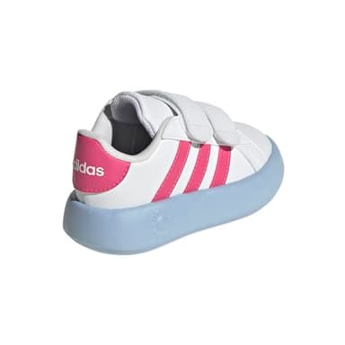 adidas Kids Grand Court 2.0 Sneaker, White/Pulse Magenta/Blue, 9 US Unisex Toddler - Image 3
