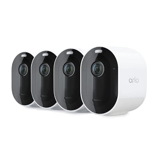 Arlo Pro 5S Spotlight Security Camera 2K HDR | Outdoor | Wireless | Dual-Band Wi-Fi Connects to Strongest Network |12X Zoom, 2-Way Audio, Siren, Color Night Vision,Live Stream(White, 4 Cameras) - Image 1
