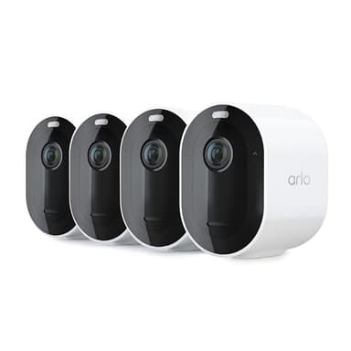 Arlo Pro 5S Spotlight Security Camera 2K HDR | Outdoor | Wireless | Dual-Band Wi-Fi Connects to Strongest Network |12X Zoom, 2-Way Audio, Siren, Color Night Vision,Live Stream(White, 4 Cameras) - Image 1