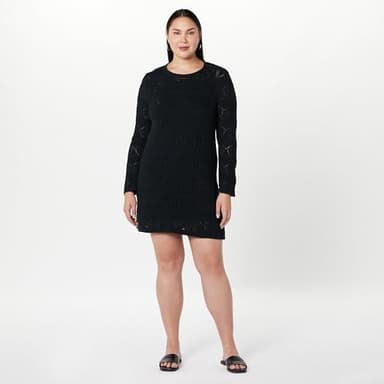 The Drop Women's Laney Crochet Micro Mini Dress, Black, XL - Image 5