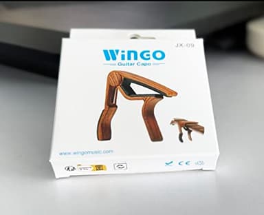 WINGO Guitar Capo for Acoustic and Electric Guitars - Rosewood Color with 5 Picks - Image 8