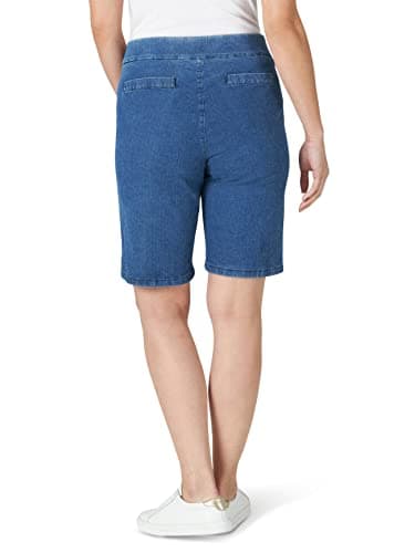 Chic Classic Collection Women's Relaxed Fit Flat Front Elastic Waist Bermuda Short, Mid Shade, 16 - Image 3