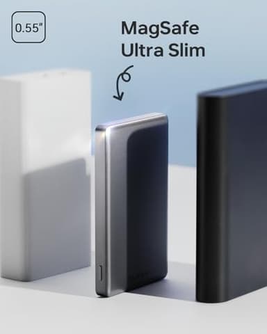ULiXWH 10,000mAh MagSafe Power Bank Ultra Slim, Magnetic Wireless Charger with USB-C Cable, Fast Charging Portable Battery for iPhone 17/16/15/14/13/12 Series, All-Metal Design - Image 2