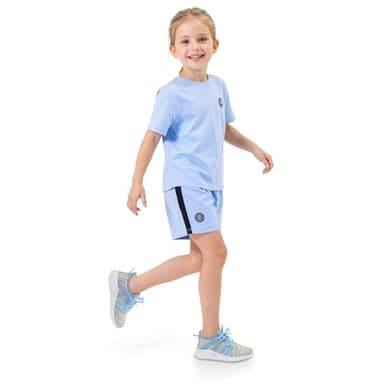 RUNSIDE Girls Tennis Shoes Lightweight Sports Kids Sneakers Lace-up for Running/Walking, Toddler/Little Kid/Big Kid Rainbow Blue - Image 6