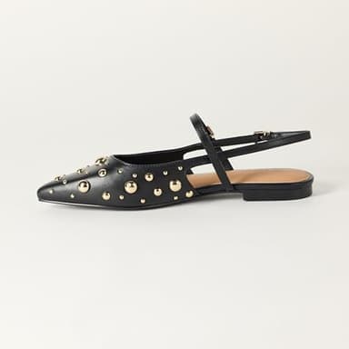The Drop Women's Tammie Pointed Toe Flat, Black Studded, 8.5 - Image 2
