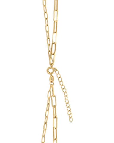 Amazon Essentials 14K Gold Plated Layered 2 Row Chain Necklace, Yellow 14K Gold - Image 4