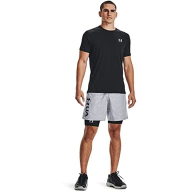 Under Armour Men's HeatGear Pocket Long Shorts , Black (001)/Pitch Gray, X-Large - Image 6