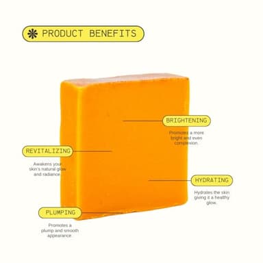 Turmeric Skin Cleansing Soap - Natural Glow Face & Body Cleanser for Acne, Dark Spots & Scars, Gentle for All Skin Types (4.5 oz) 1 bar - Image 4