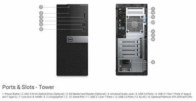 Dell Optiplex 7050 MT Tower Desktop Computer PC i7, 7050 Tower Computer Core i7-6700, 32GB RAM, 1TB SSD, Wired Keyboard, 4K Support, Win10 pro(Renewed) - Image 2