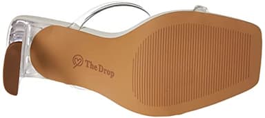 The Drop Women's Avery Square Toe Two Strap High Heeled Sandal, Clear Heel, 7 - Image 4