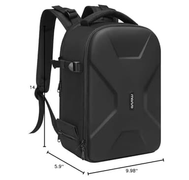 MOSISO Camera Backpack,DSLR/SLR/Mirrorless Photography Camera Bag Full Open Waterproof Hardshell Bag with Insert&Tripod Holder&Laptop Compartment Compatible with Canon/Nikon/Sony, Black - Image 9