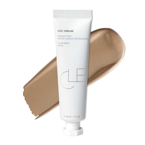 CLE Cosmetics CCC Cream (Warm Medium Light 203 / SPF 50) - Color Correcting With Sunscreen - Lightweight, Hydrating Foundation - BB & CC Hybrid - Light to Medium Coverage - 1 fl oz - Image 1