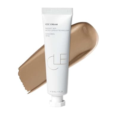 CLE Cosmetics CCC Cream (Warm Medium Light 203 / SPF 50) - Color Correcting With Sunscreen - Lightweight, Hydrating Foundation - BB & CC Hybrid - Light to Medium Coverage - 1 fl oz - Image 1