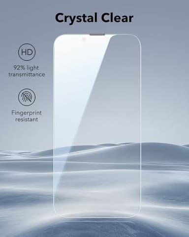 ESR 3 Pack for iPhone 16e/ iPhone 14/ iPhone 13/ iPhone 13 Pro Privacy Screen Protector, Military Grade Shatterproof, 9H Hardness, Anti-spy Tempered Glass with UltraFit Tray - Image 9