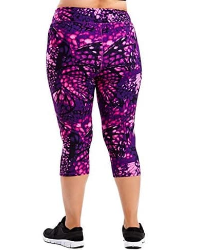 Just My Size Women's Plus Size Active Stretch Capri, Wingspan Plum Dream, 2X - Image 2