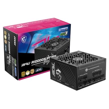 MSI MPG A1000GS PCIE5, Fully Modular Gaming 1000W Power Supply, 80+ Gold, Dual 12V-2x6 Cables, Server-Grade Capacitor, ATX 3.1 & PCIe 5.1 Ready, Low-Noise, Semi Digital, 10 Year Warranty - Image 1