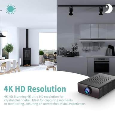 Hidden Camera, Nanny Cam for Home | 2025 4K HD Mini Security Camera, Free Cloud & SD Storage, Works with/Without WiFi for Baby/Pet/Nanny Monitoring - Image 8