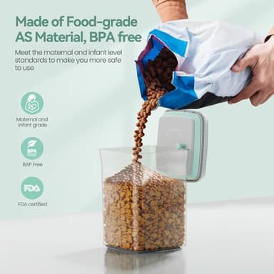 FAFAFLYER Dog-Cat POP Treat-Airtight jar-Container - 1.3 Qt/1.2 L and 2.2 Qt/2 L (2PC) | Stackable One-Touch Opening | For Snacks Candy Salt Herbs Spices | BPA-Free - Image 4