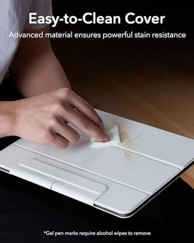 ESR for iPad Pro 11 Inch Case M4 2024(5th Gen), Strong Magnetic Attachment, Slim Trifold Stand Case, Supports Pencil Pro and Pencil(USB-C), Tough Protection, Auto Sleep/Wake, Rebound Series, White - Image 9