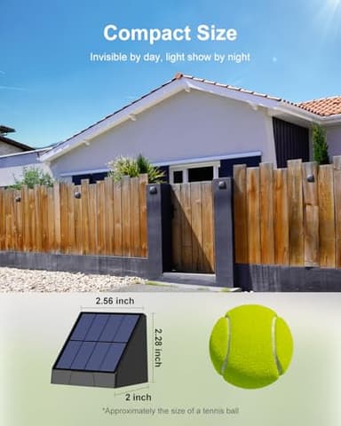 16 Pack Bright Sun Power Fence Lights Outdoor Waterproof with Cool White LED Spot, for Exterior Door, Deck, Step, Yard, Railing, Porch, Pool Cage, Modern Designed for Enhanced Security, Easy Mounting - Image 5
