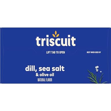 Triscuit Dill, Sea Salt & Olive Oil Whole Grain Wheat Crackers, Lunch Snacks, Bulk Snack Crackers, 6 - 8.5 oz Boxes - Image 20