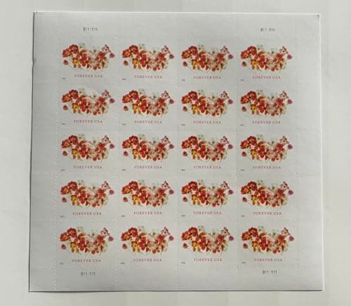 20pcs Flowers Postage Stamps for Mailing Forever Sheets (Tulip Flowers) - Image 1