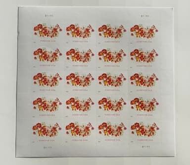 20pcs Flowers Postage Stamps for Mailing Forever Sheets (Tulip Flowers) - Image 1